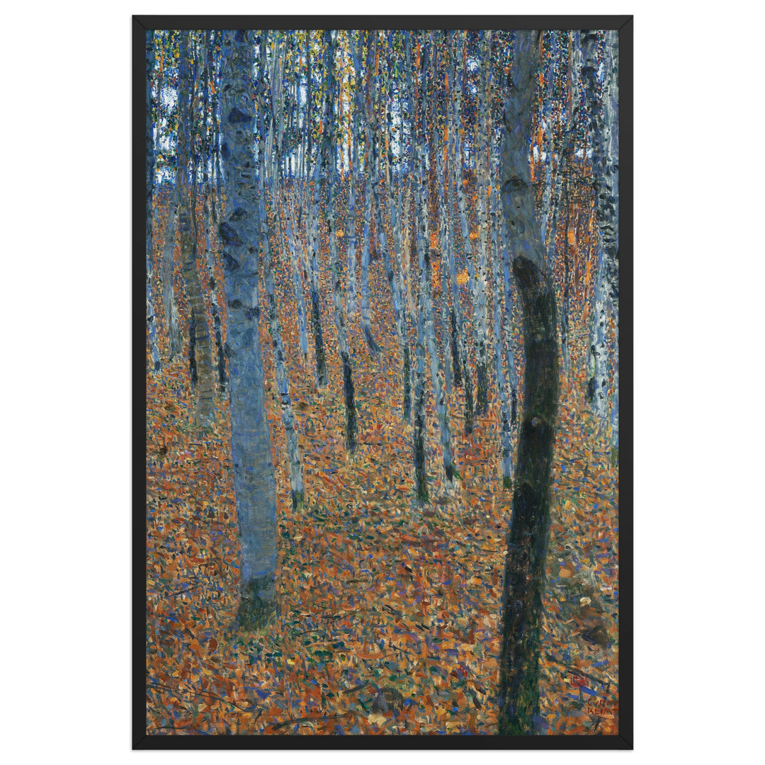 Poster - Gustav Klimt, Buchenwald Schwarz / 61×91 cm artlia