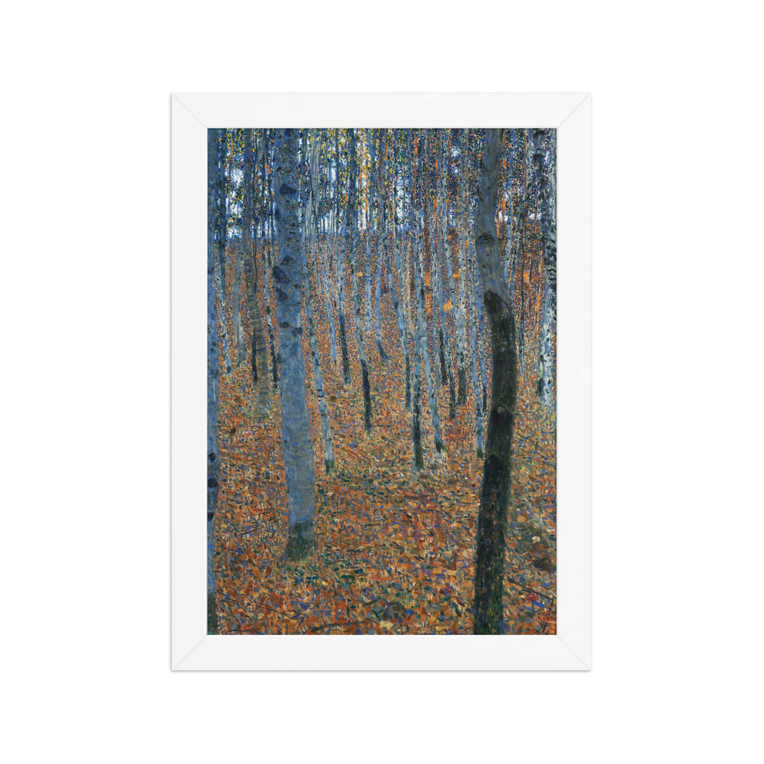 Poster - Gustav Klimt, Buchenwald Weiß / 21×30 cm artlia