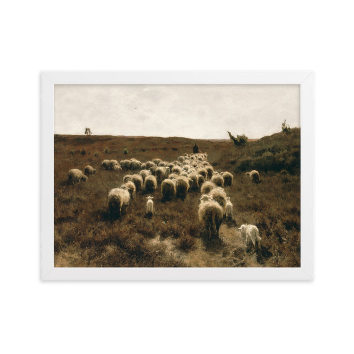Poster - Anton Mauve, The Return of the Flock, Laren Weiß / 30×40 cm artlia