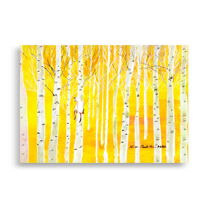 Poster - Birkenwald Birch Forest 21×30 cm artlia
