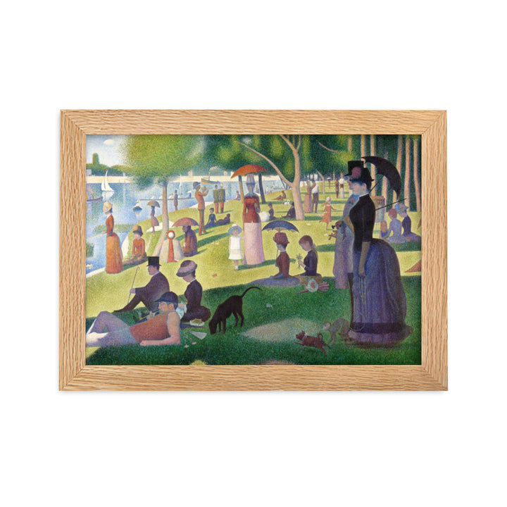 Poster - Ein Sonntagnachmittag auf der Insel La Grande Jatte Oak / 21×30 cm artlia