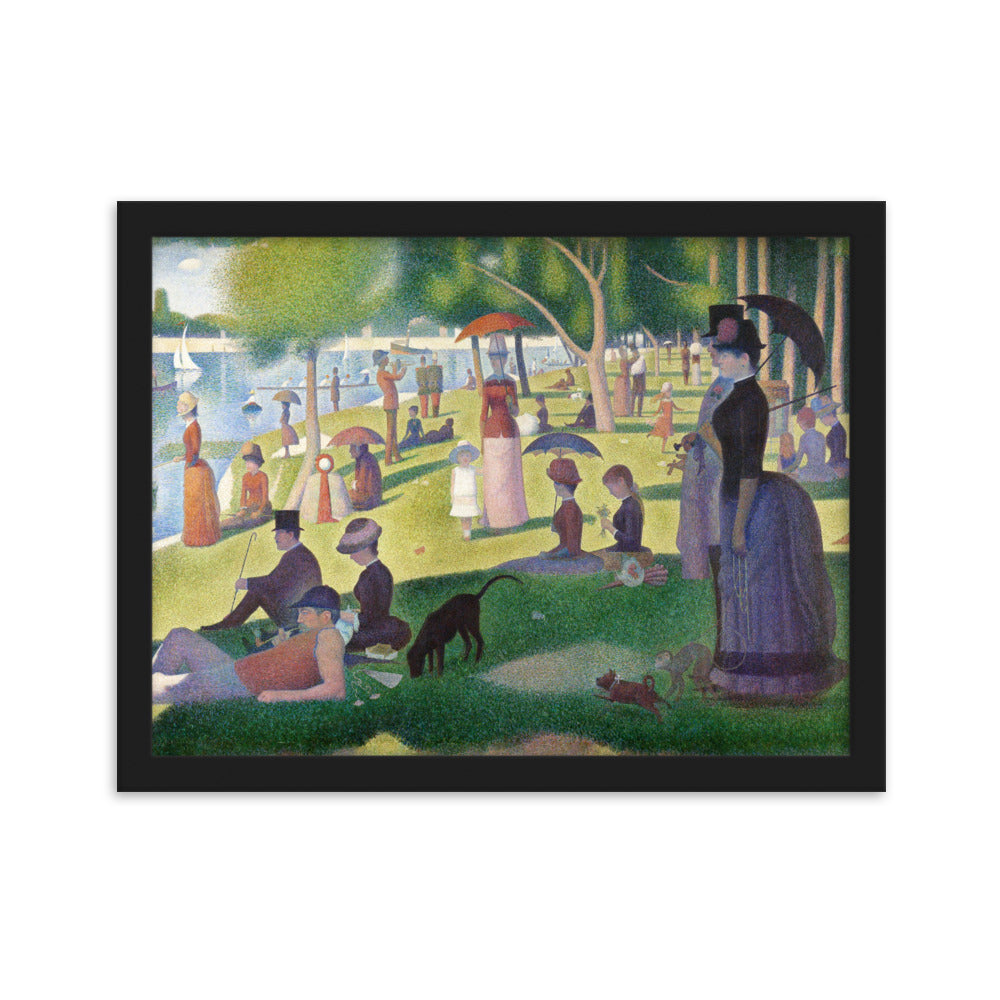 Poster - Ein Sonntagnachmittag auf der Insel La Grande Jatte Schwarz / 30×40 cm artlia