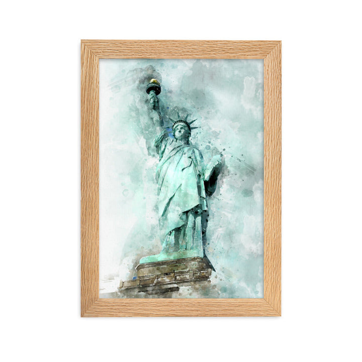 Poster - Freiheitsstatue Oak / 21×30 cm artlia