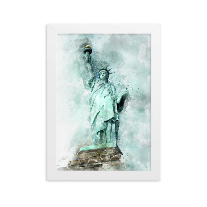 Poster - Freiheitsstatue Weiß / 21×30 cm artlia