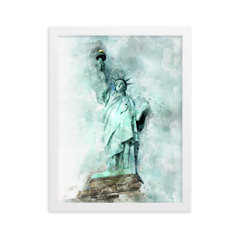 Poster - Freiheitsstatue Weiß / 30×40 cm artlia