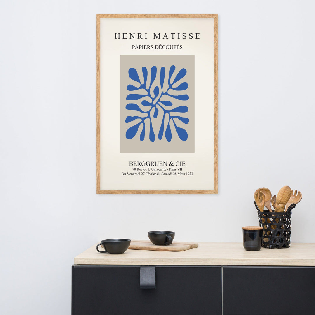 Poster - Henri Matisse, Papier Découpés blaue Blätter artlia