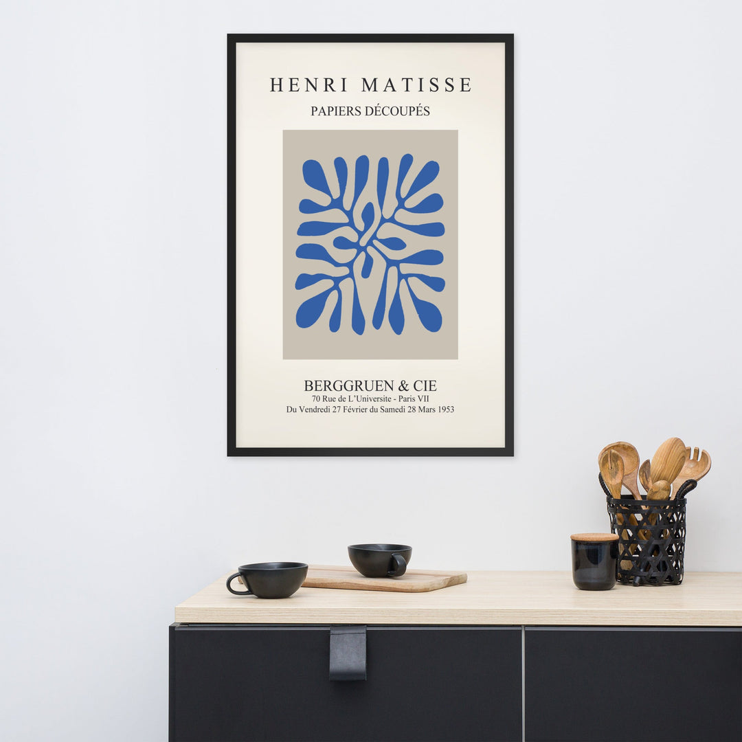 Poster - Henri Matisse, Papier Découpés blaue Blätter artlia
