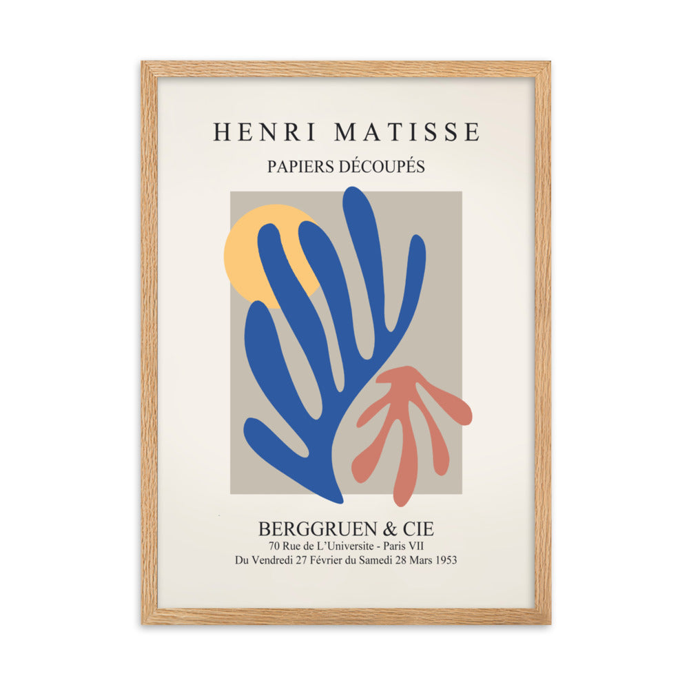 Poster - Henri Matisse, Papier Découpés bunter Garten Oak / 50×70 cm artlia