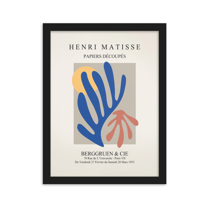 Poster - Henri Matisse, Papier Découpés bunter Garten Schwarz / 30×40 cm artlia