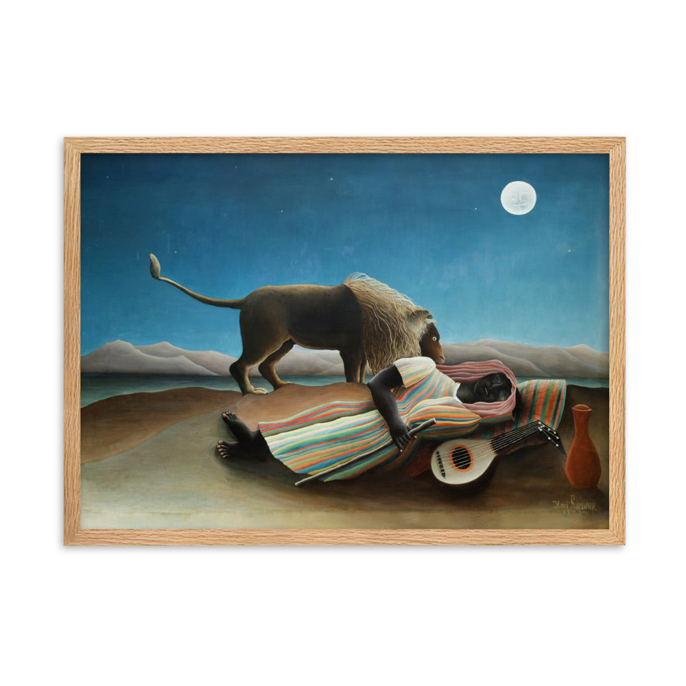 Poster - Henri Rousseau, Die schlafende Zigeunerin Oak / 50×70 cm artlia