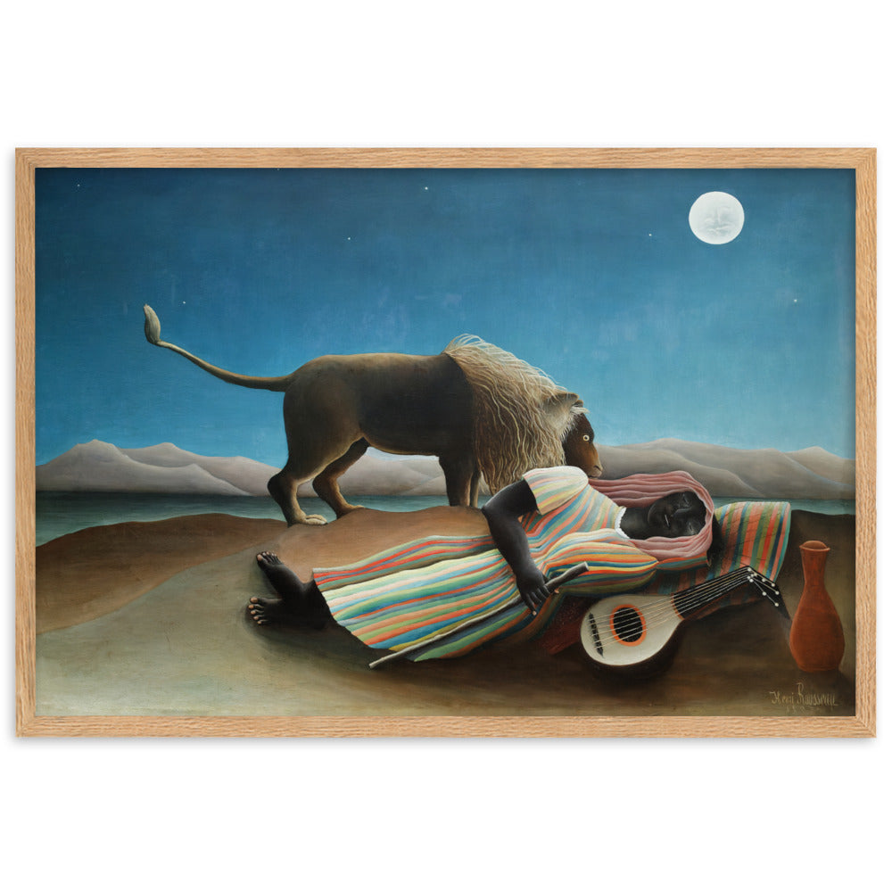 Poster - Henri Rousseau, Die schlafende Zigeunerin Oak / 61×91 cm artlia