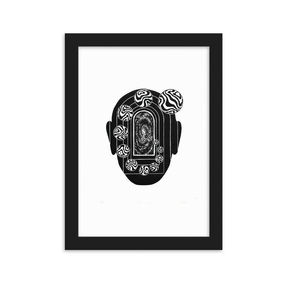 Poster - Inner Space Schwarz / 21×30 cm artlia