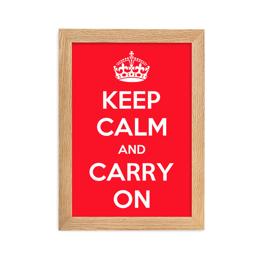 Poster - Keep Calm and Carry on Oak / 21×30 cm artlia
