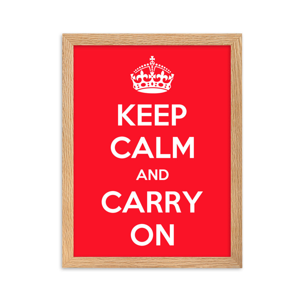 Poster - Keep Calm and Carry on Oak / 30×40 cm artlia