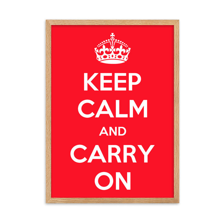 Poster - Keep Calm and Carry on Oak / 50×70 cm artlia