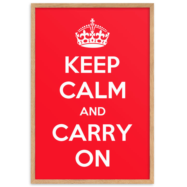 Poster - Keep Calm and Carry on Oak / 61×91 cm artlia