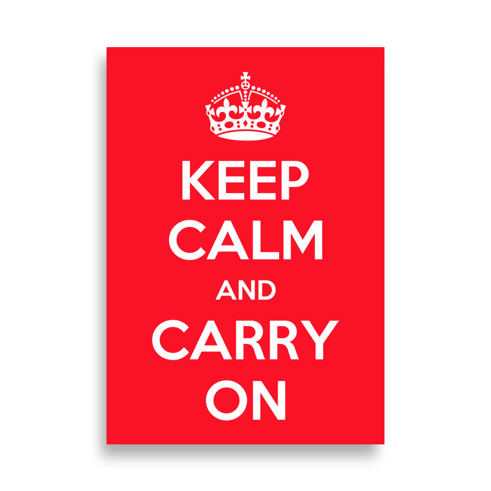 Poster - Keep Calm and Carry on ohne Rahmen / 21×30 cm artlia