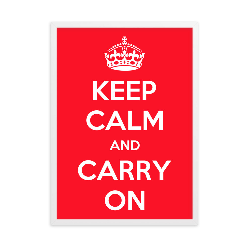Poster - Keep Calm and Carry on Weiß / 50×70 cm artlia