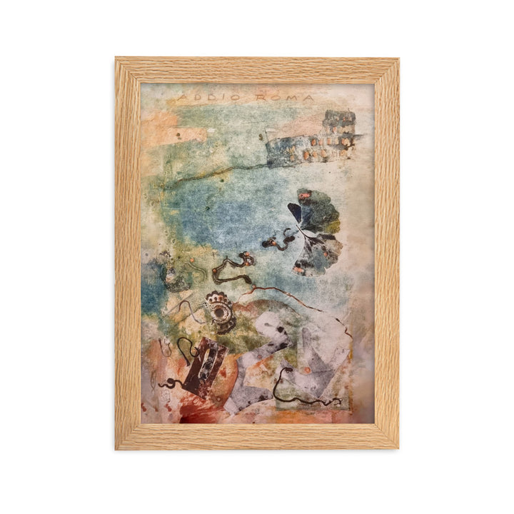 Poster - Lia Broecker-Jakob, Monotypie 5971 addio roma Oak / 21×30 cm artlia