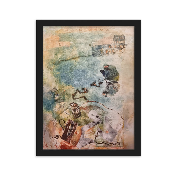 Poster - Lia Broecker-Jakob, Monotypie 5971 addio roma Schwarz / 30×40 cm artlia