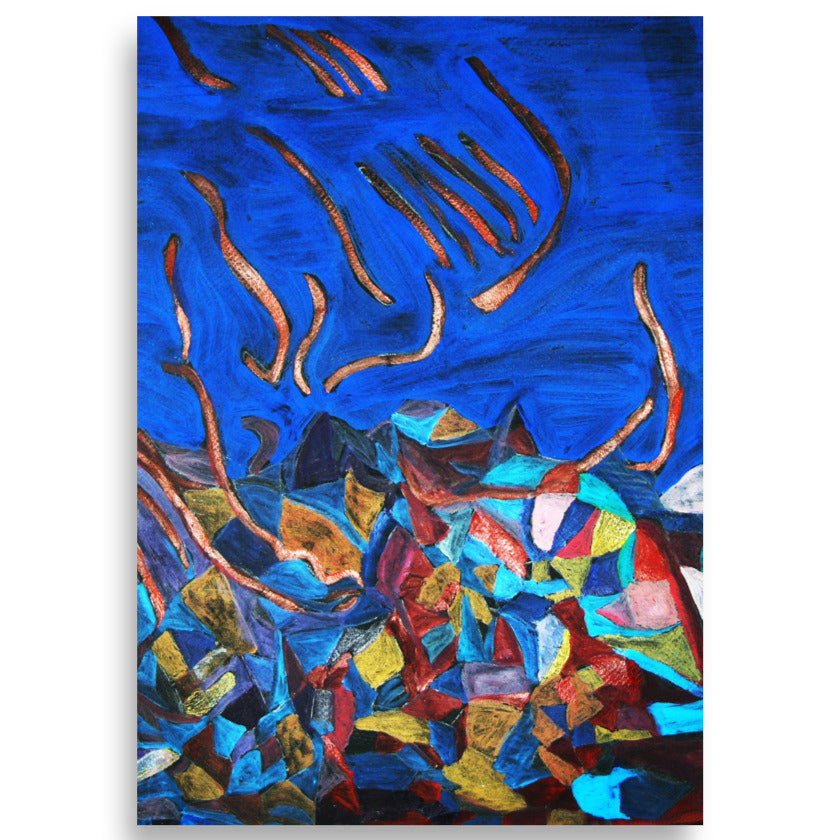 Poster - Lia Broecker-Jakob, Ponorno plava boja skorpiona 21×30 cm artlia