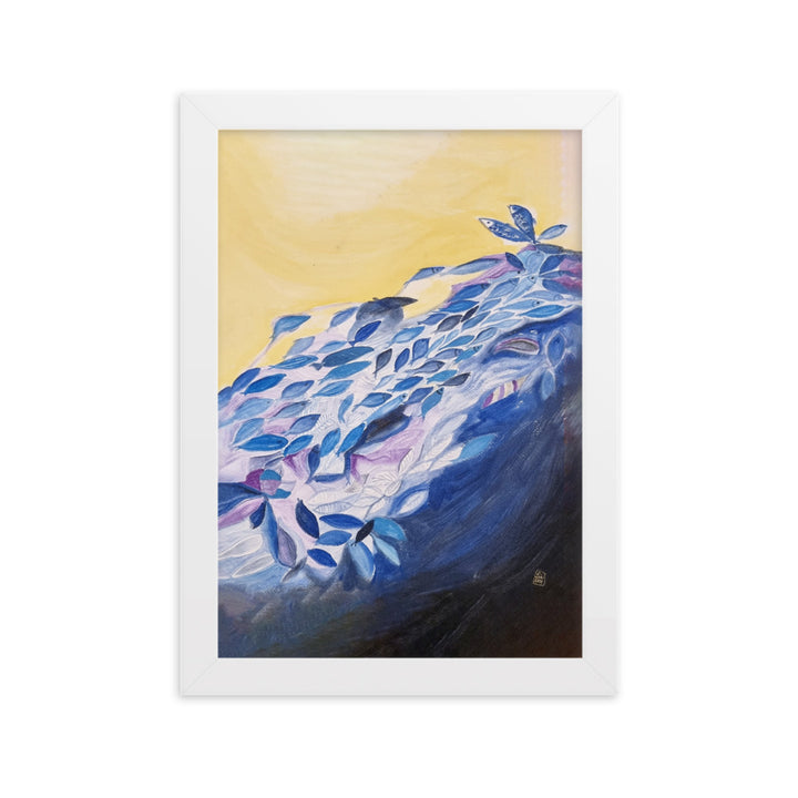 Poster - Lia Broecker-Jakob, Transzendenz der Fische Weiß / 21×30 cm artlia