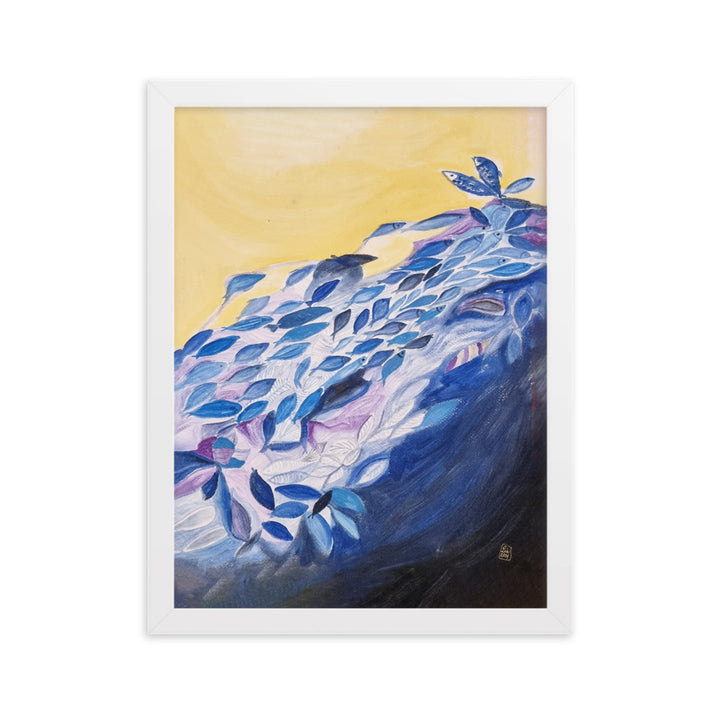 Poster - Lia Broecker-Jakob, Transzendenz der Fische Weiß / 30×40 cm artlia