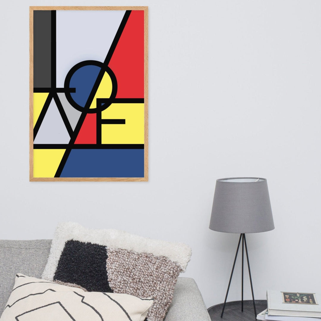 Poster - "LOVE" im Stil von Mondrian artlia