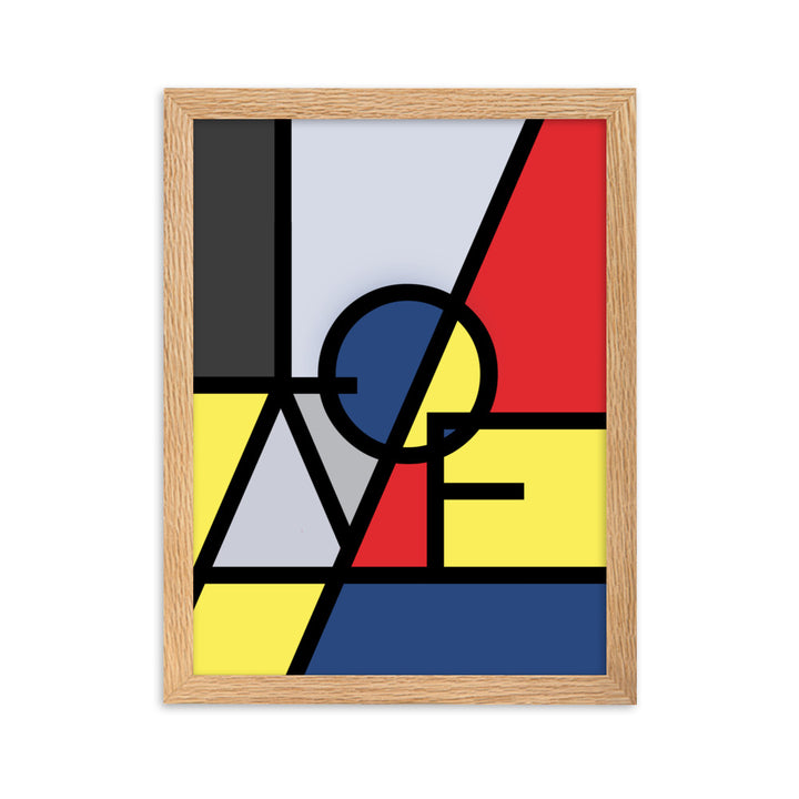 Poster - "LOVE" im Stil von Mondrian Oak / 30×40 cm artlia