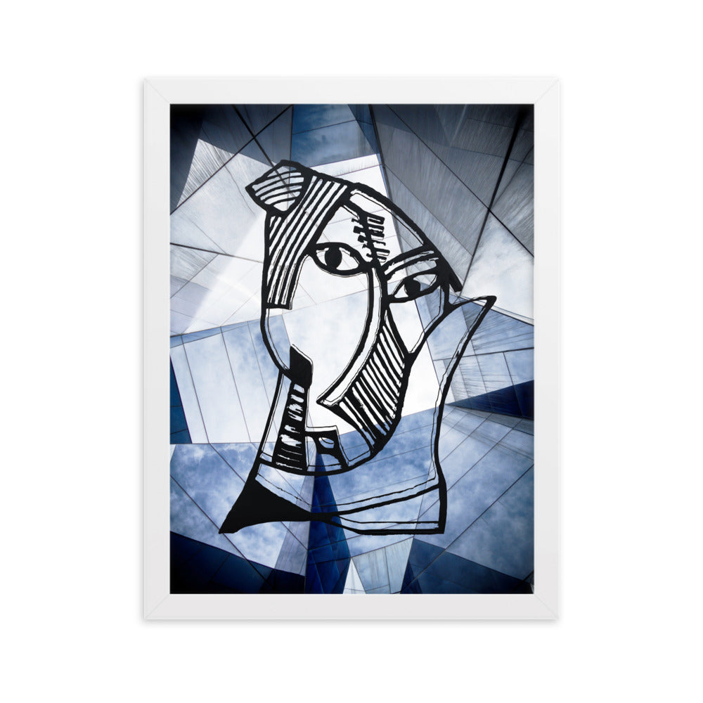 Poster - Pablo Picasso, Les Demoiselles d’Avignon, Geometry Weiß / 30×40 cm artlia