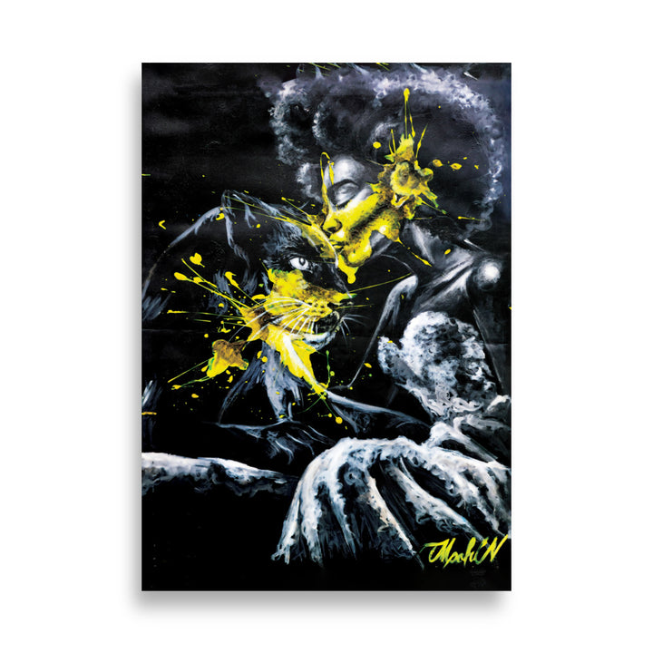 Poster - Panther Spirit, Nokuthula M Mpofu ohne Rahmen / 21×30 cm artlia