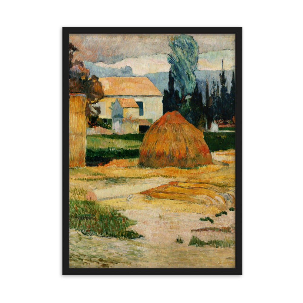 Poster - Paul Gauguin, Landschaft bei Arles Schwarz / 50×70 cm artlia