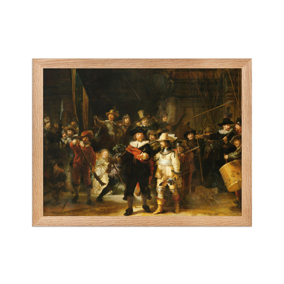 Poster - Rembrandt van Rijn, Die Nachtwache Oak / 30×40 cm artlia