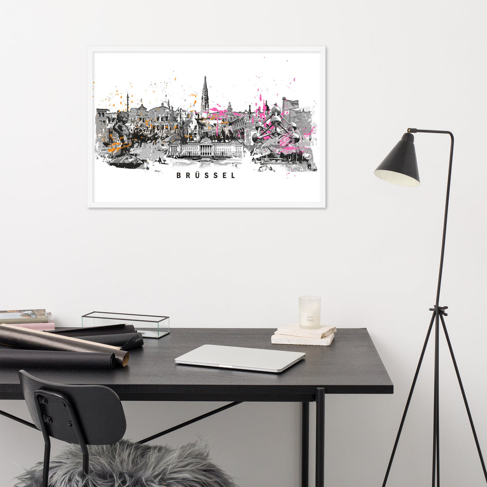 Poster - Skyline Brüssel artlia