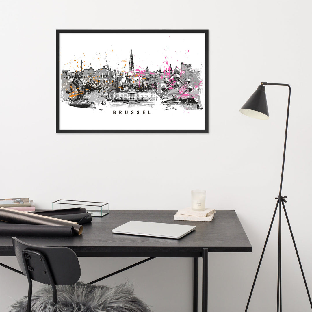 Poster - Skyline Brüssel artlia
