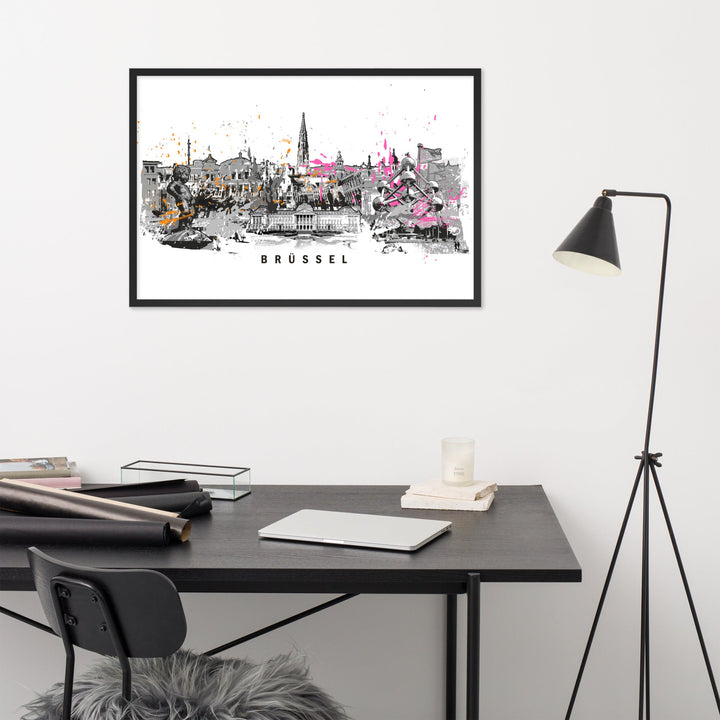 Poster - Skyline Brüssel artlia
