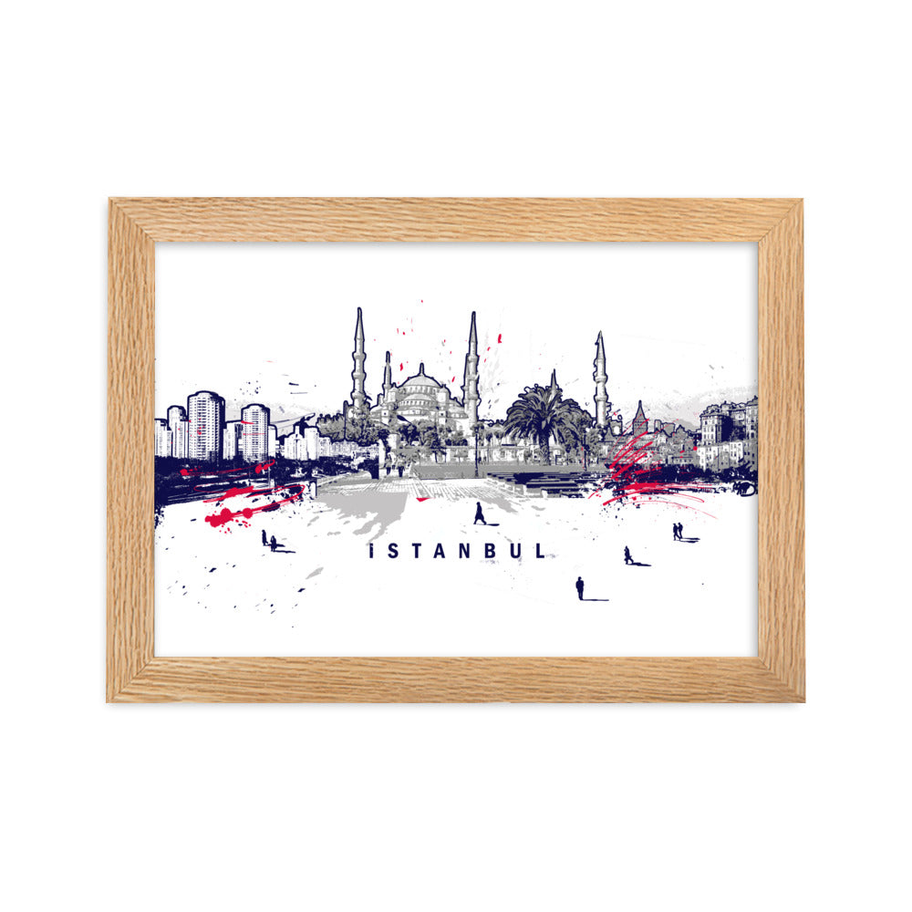 Poster - Skyline Istanbul Oak / 21×30 cm artlia