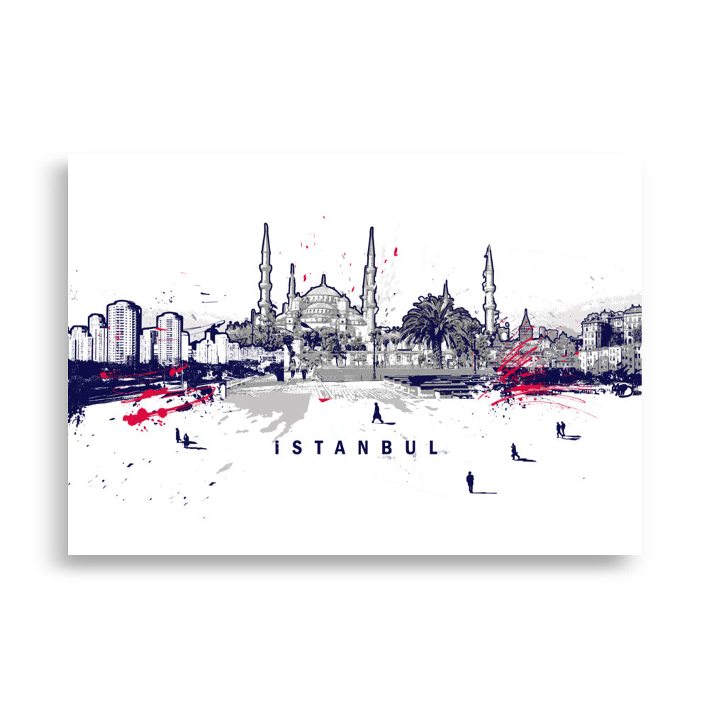 Poster - Skyline Istanbul Ohne Rahmen / 21×30 cm artlia