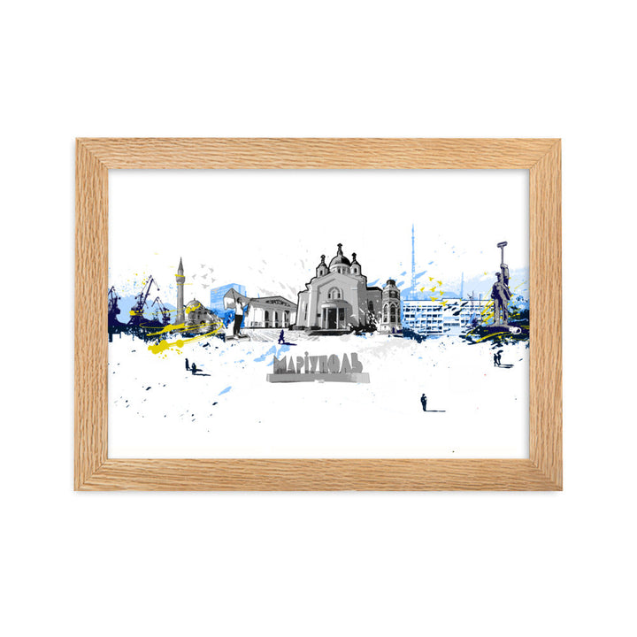 Poster - Skyline Mariupol Oak / 21×30 cm artlia