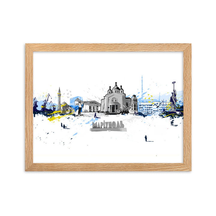 Poster - Skyline Mariupol Oak / 30×40 cm artlia