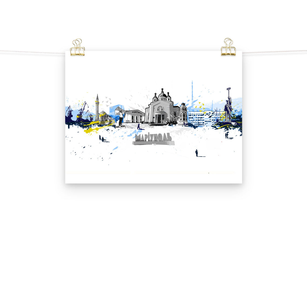 Poster - Skyline Mariupol Ohne Rahmen / 30×40 cm artlia