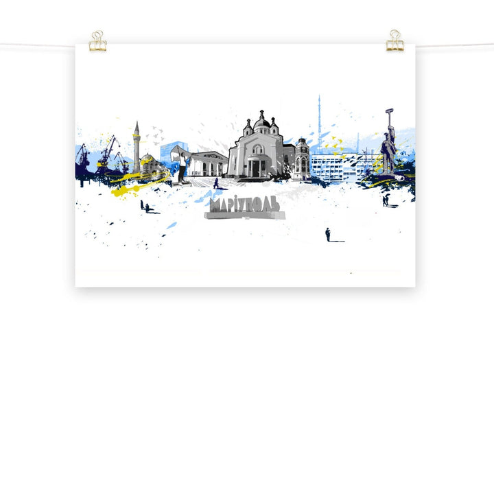 Poster - Skyline Mariupol Ohne Rahmen / 50×70 cm artlia