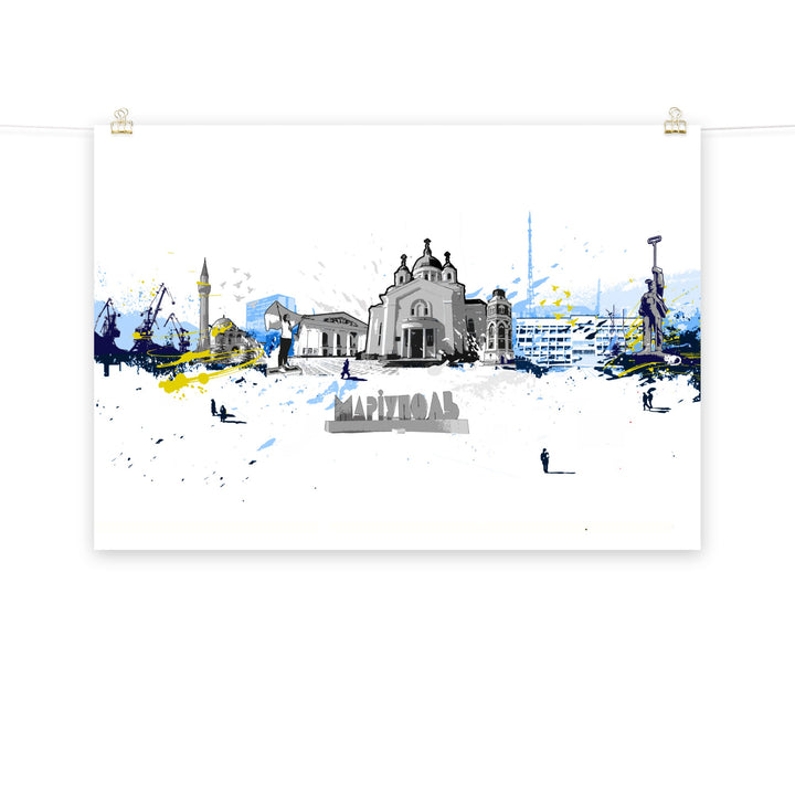 Poster - Skyline Mariupol Ohne Rahmen / 70x100 cm artlia