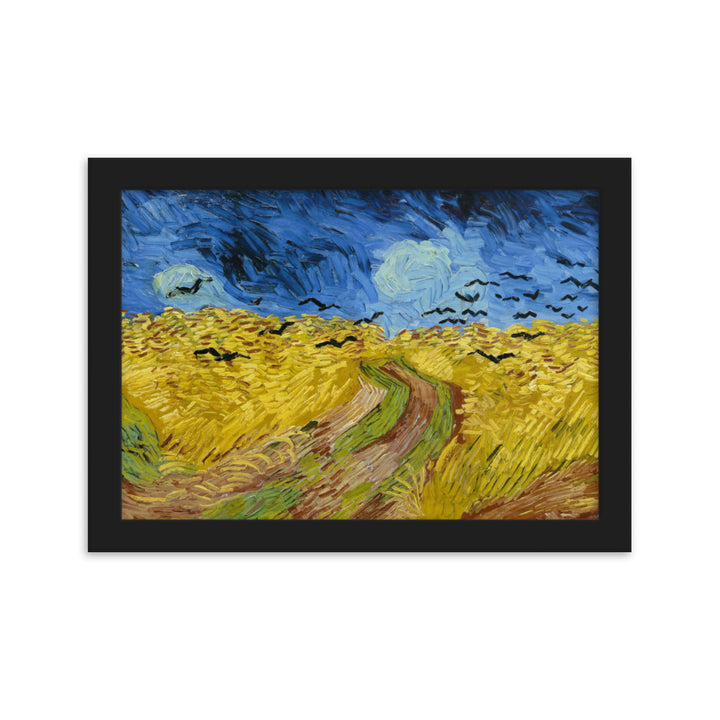 Poster - Van Gogh, Weizenfeld mit Krähen Schwarz / 21×30 cm artlia