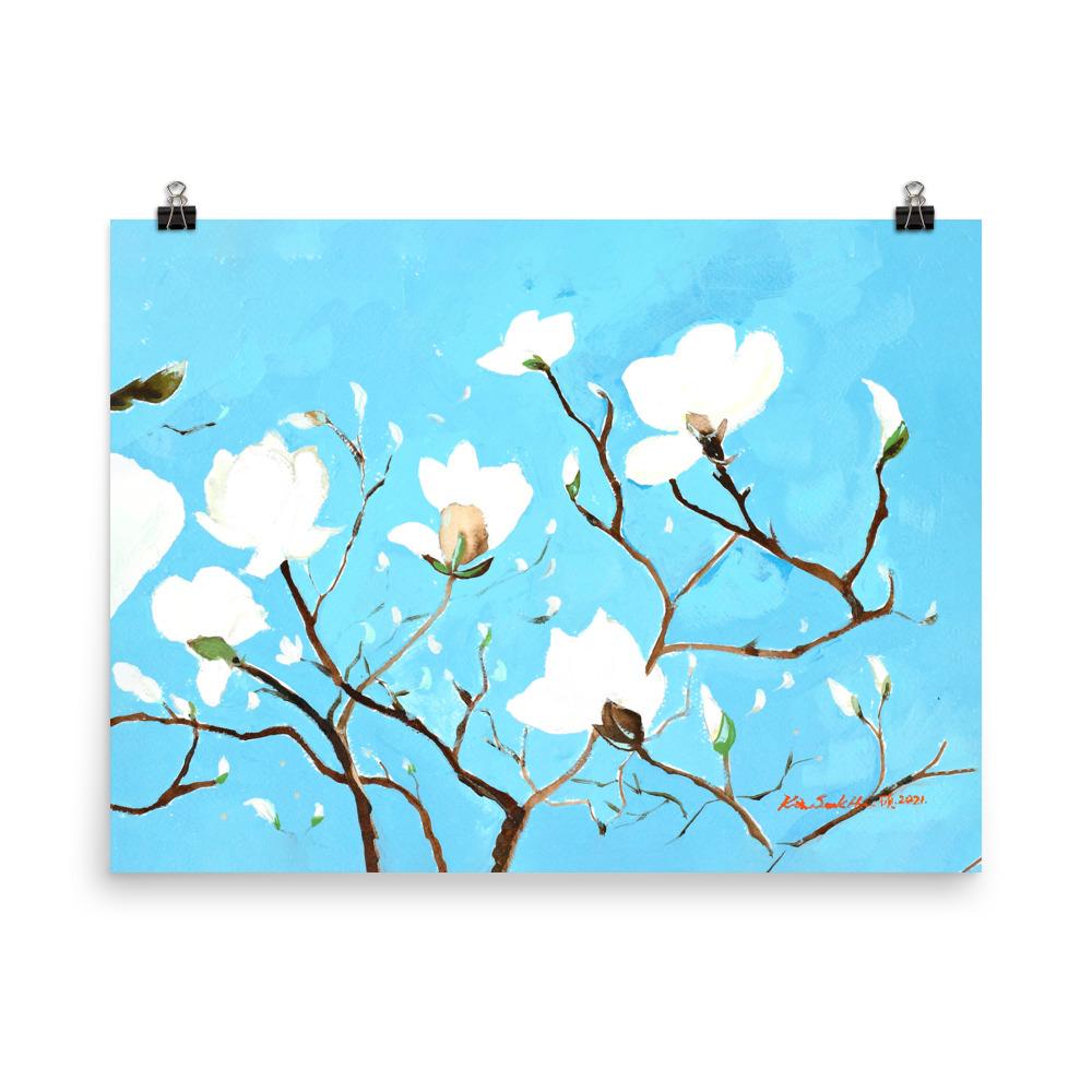 A Thousand, Shiny Magnolia - Poster 46x61 cm artlia