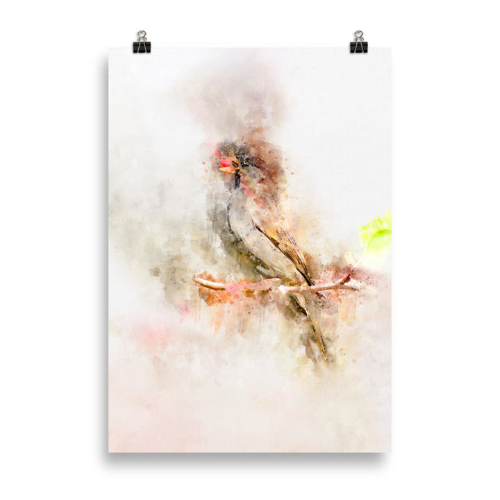 Aquarell Vogel - Poster 21×30 cm artlia