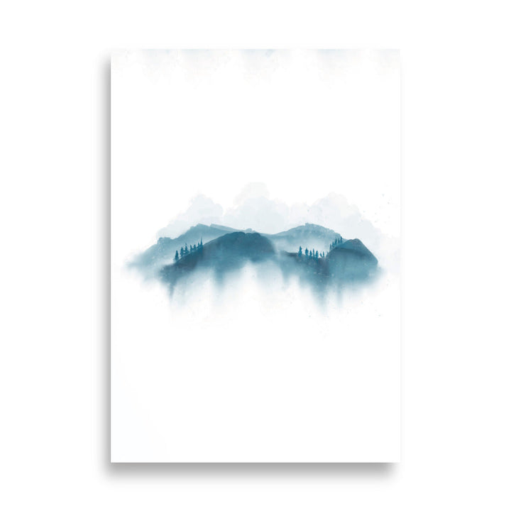 blaue Berge - Poster 21×30 cm artlia