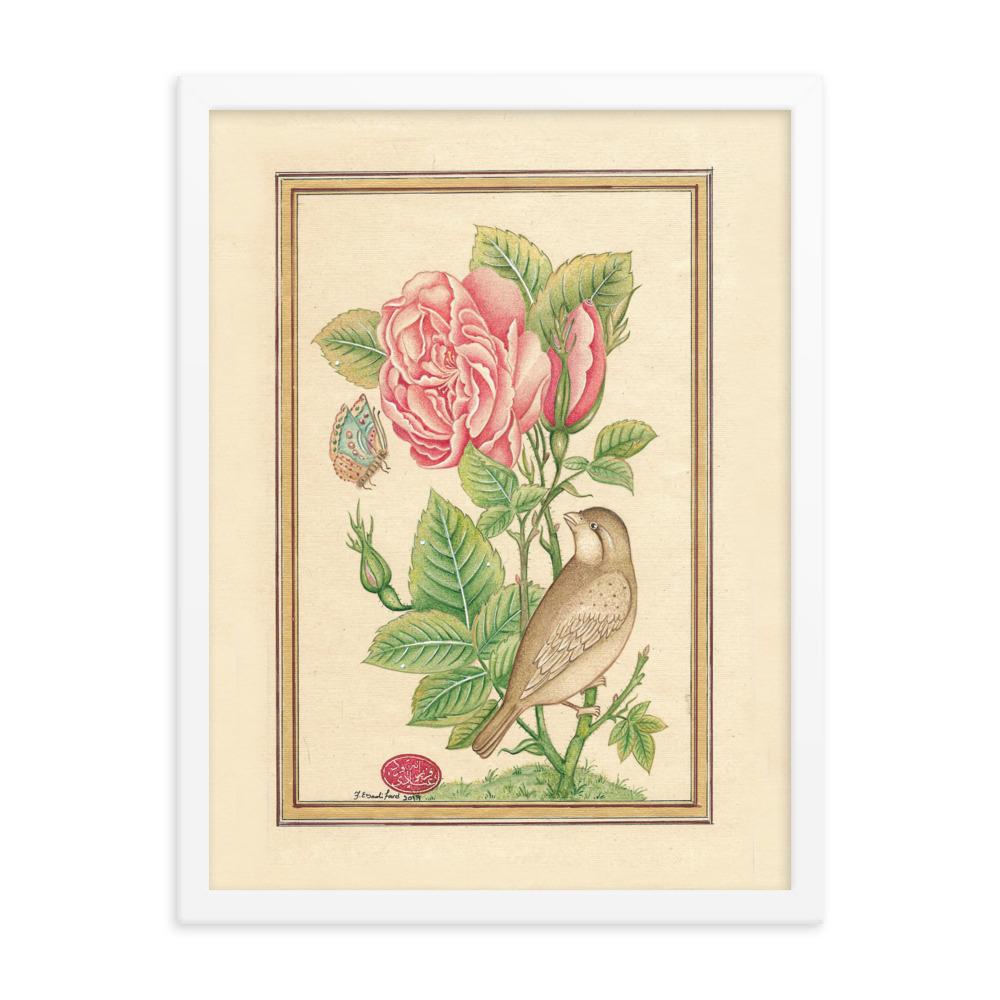 Blumen und der Vogel - Poster artlia