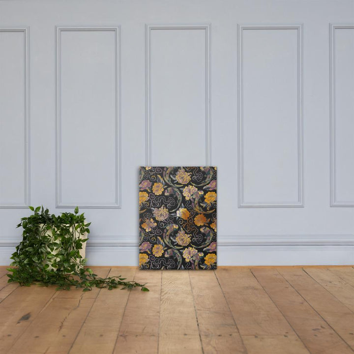 Blumen und Kois - Leinwand artlia