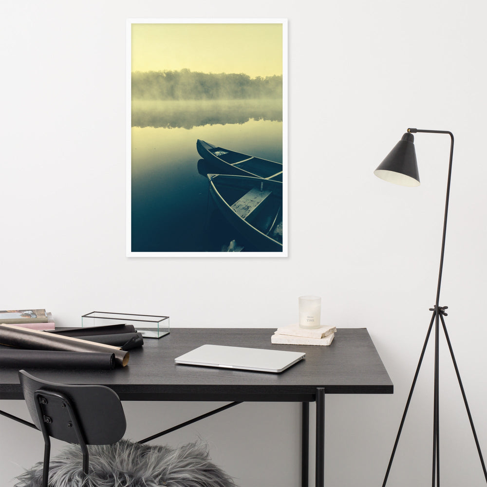 Boats in Fog - Poster artlia